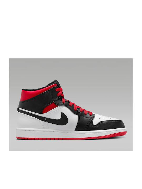 Air  1 Retro Mid Boots White / Black / Gym Red