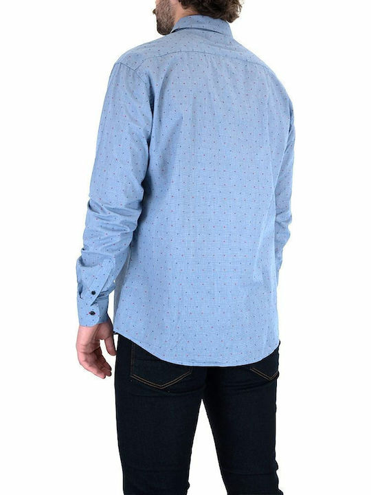Cu mânecă lungă Bumbac Cămașă Blue