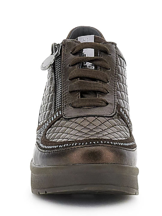 Cream Anatomical Sneakers Coffee
