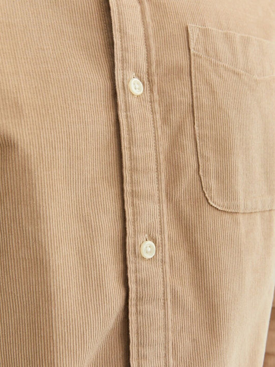 Long-sleeved Corduroy Shirt Crockery