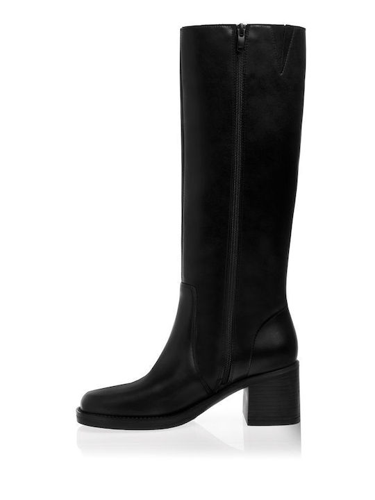 Sante Medium Heel Women's Boots with Rubber Black