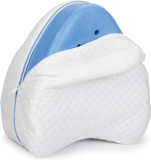 Anatomic Leg Separator Pillow with Memory Foam 25x25x14cm White