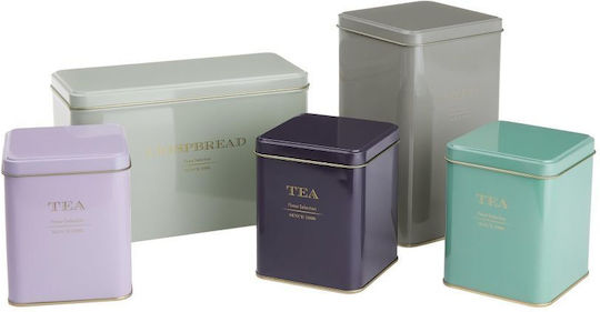 Butlers Кутия за Чай с Капак Металик Лилава 790ml
