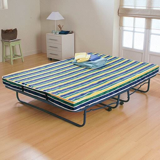 Foldable Guest Bed with 10cm Mattress Single Black 190x80cm