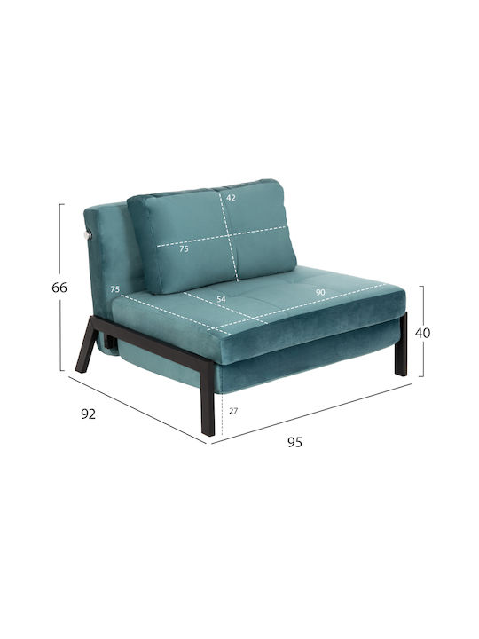 Constance Fotoliu Pat Catifelat Mint Green 95x92x66cm