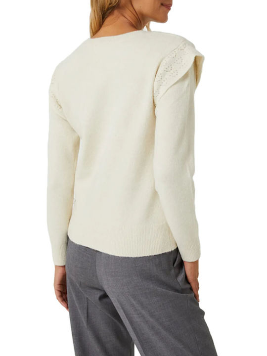 C'est Beau La Vie Women's Long Sleeve Sweater White.