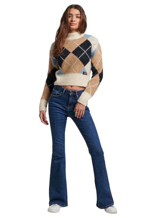 Bluze Damă Mânecă Lungă Carou Multicolor