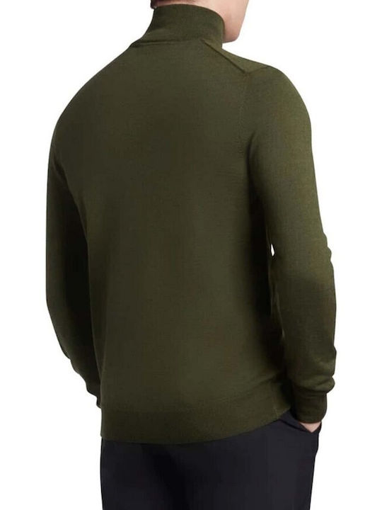 Lyle and Scott Men's Long Sleeve Sweater with Zipper Green