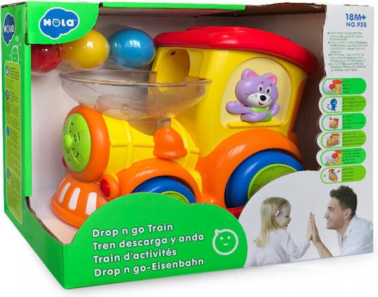 Hola Toys Όχημα Drop N Go Train με Ήχους για 18+ Μηνών