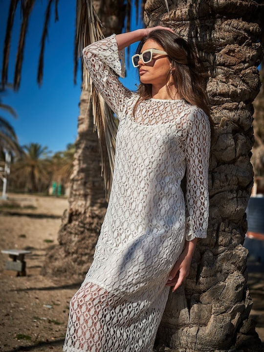 Matis Fashion Midi Rochie White.