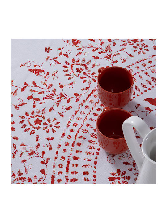 Nef-Nef Homeware Χριστουγεννιάτικο Τραπεζομάντηλο Υφασμάτινο Λευκό 180x140εκ.