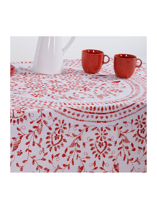 Nef-Nef Homeware Χριστουγεννιάτικο Τραπεζομάντηλο Υφασμάτινο Λευκό 180x140εκ.