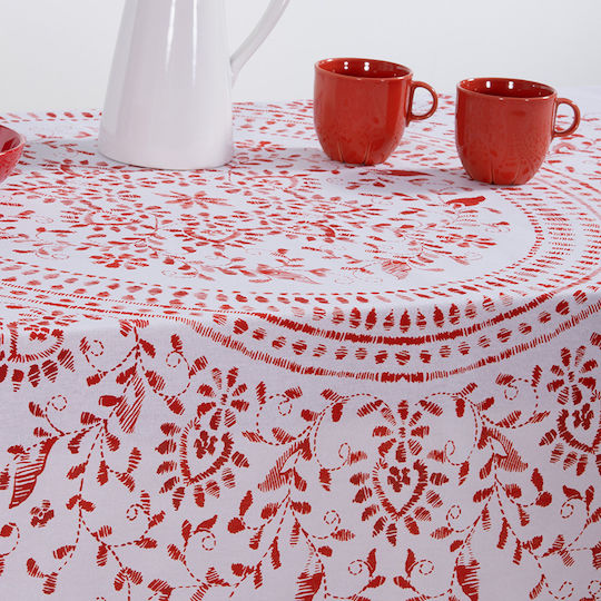 Nef-Nef Homeware Χριστουγεννιάτικο Τραπεζομάντηλο Υφασμάτινο Λευκό 180x140εκ.
