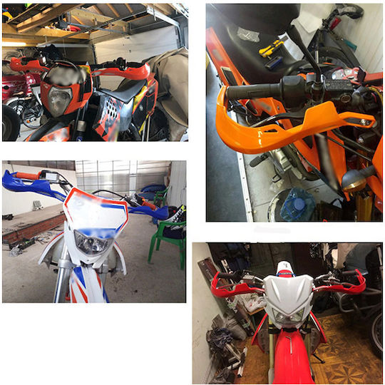Motorcycle Protective Hand Guards in Orange Colour