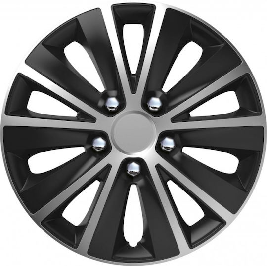 Auto Gs Car Hubcap Set 14" 4pcs Silver