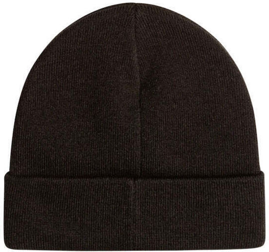 Beanie Unisex Σκούφος με Rib Πλέξη σε Μαύρο χρώμα