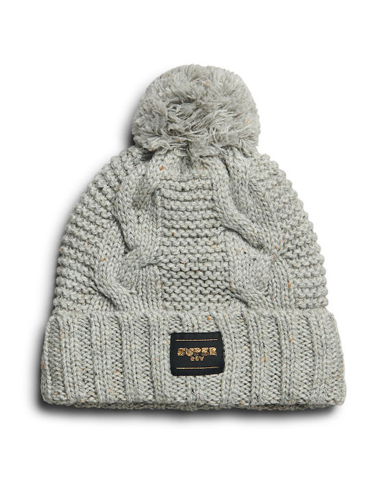 D4 Sdry Cable Knit Beanie Hat Beanie Unisex Beanie Knitted in Gray color
