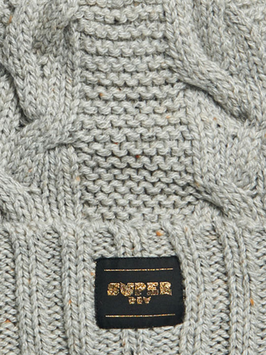 D4 Sdry Cable Knit Beanie Hat Beanie Unisex Beanie Knitted in Gray color
