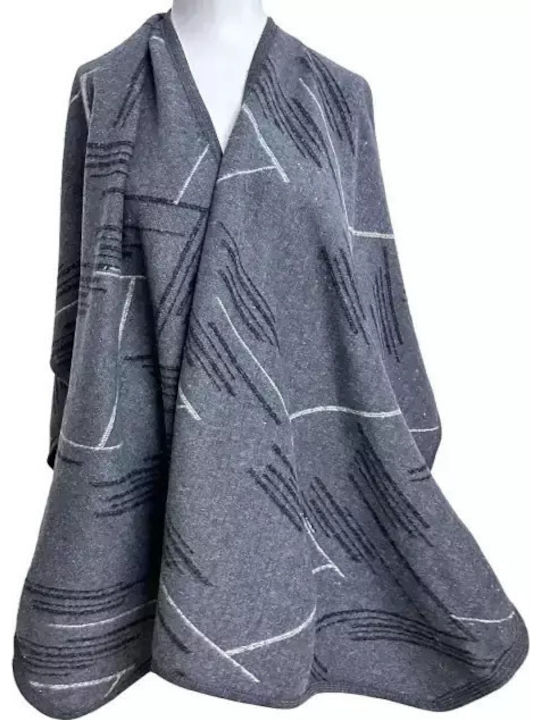 Gray Damen Poncho