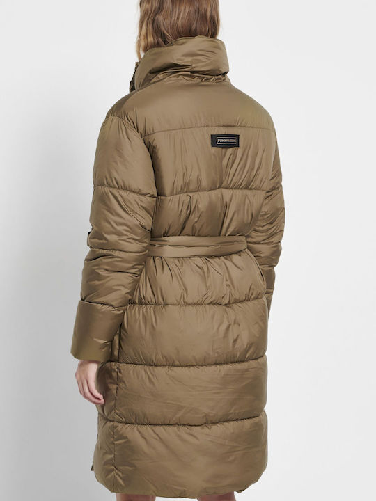 Scurtă Jachetă de femei Puffer Kaki