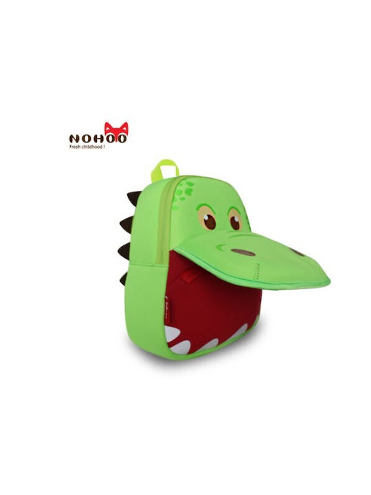 NOHOO 3D Schulranzen Rucksack Kindergarten Grün 27 x 11 x 31cm