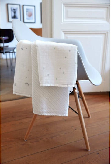 Laessig Explorer Boys Одеяло за пелени Бял 80x80см. 3бр