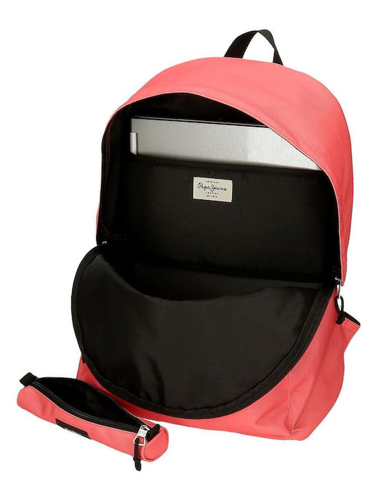Pepe Jeans Aris School Bag Backpack Junior High-High School Coral