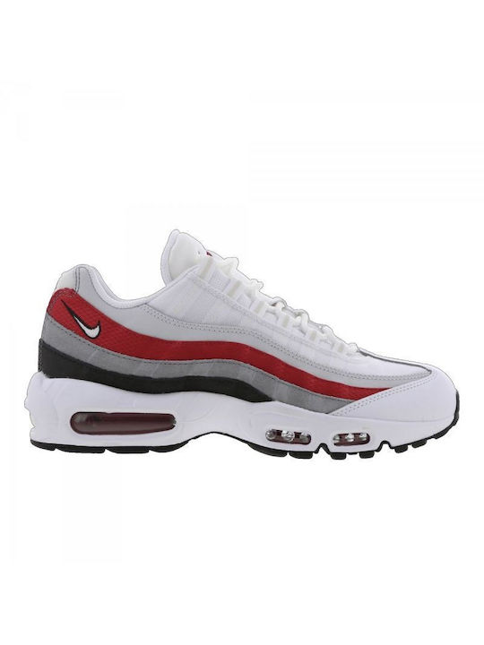 Nike Air Max 95 Ανδρικά Sneakers White Varsity Red / Particle Gray
