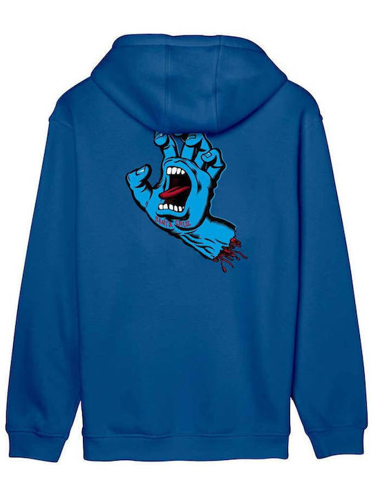 Santa Cruz Screaming Hand Chest Blue with Hood