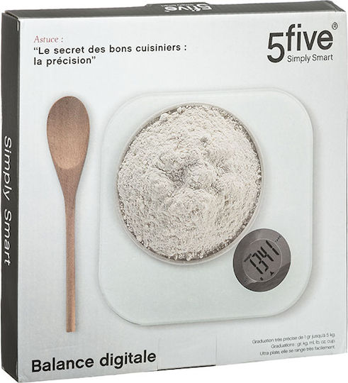 5Five F-v Cantar Digital De Bucatarie Până La 5kg Alb