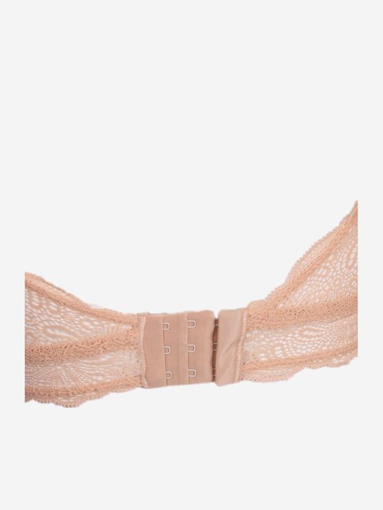 Norddiva Δαντελένιο Σετ Εσωρούχων Bralette με Brazil Μπεζ