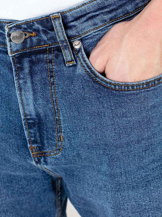 Pantalon De Blugi Elastic Pentru Bărbați Cu Croială Regular Culoare Albastru Mediu