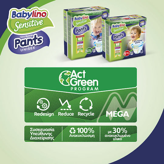 Babylino Diaper Pants Sensitive No 6 for 13-18kg 23 Pieces