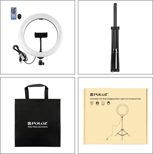 Puluz Light Ring Light 26cm και Βάση για Κινητό