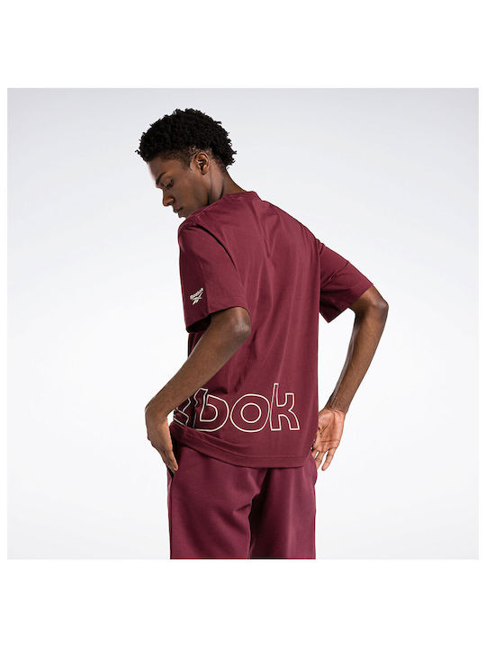 Reebok Identity Bluza Bărbătească cu Mânecă Scurtă CLASSIC MAROON IM4033