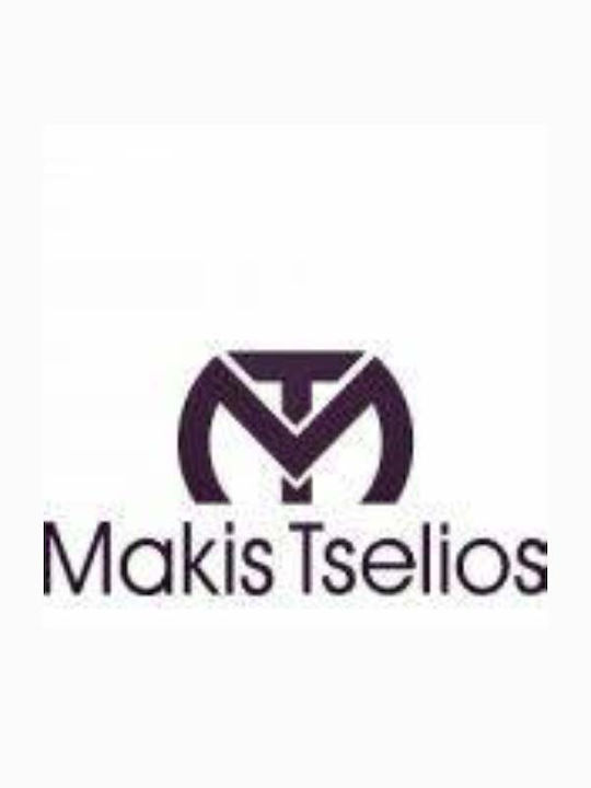 Makis Tselios Fashion Men's Long Sleeve Blouse Polo Burgundy