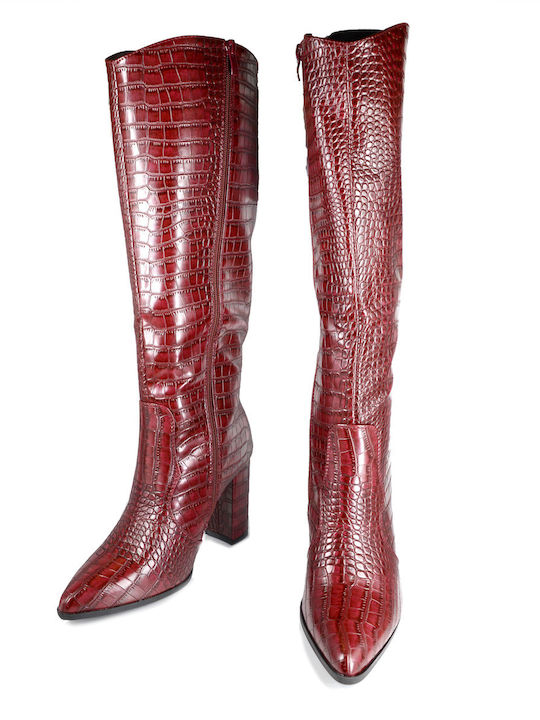 Malesa Damenstiefel Burgundisch