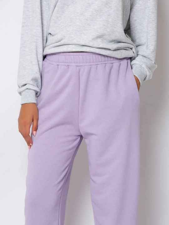 Noobass Damen-Sweatpants Jogger Λιλά