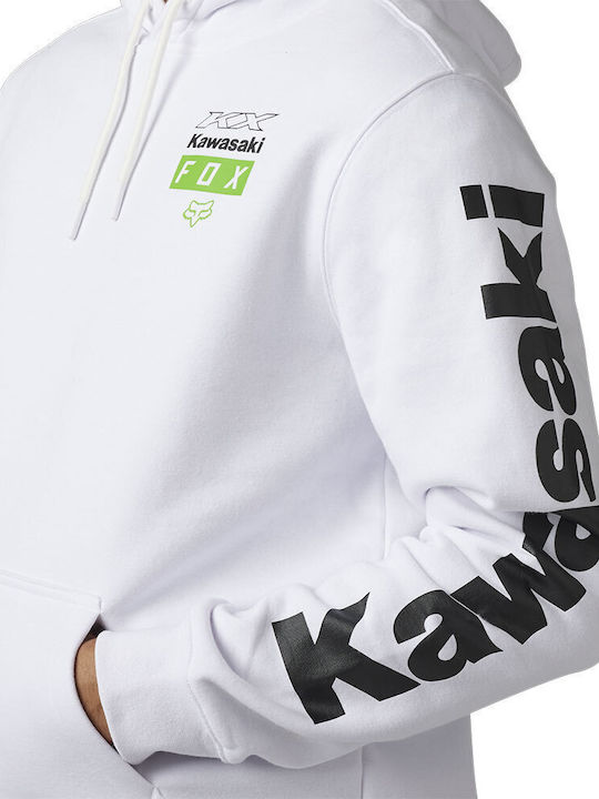 Fox Kawi Men's Sweatshirt with Hood White.