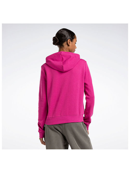 Reebok Identity Small Logo French Terry Women's Hooded Sweatshirt Proud Pink