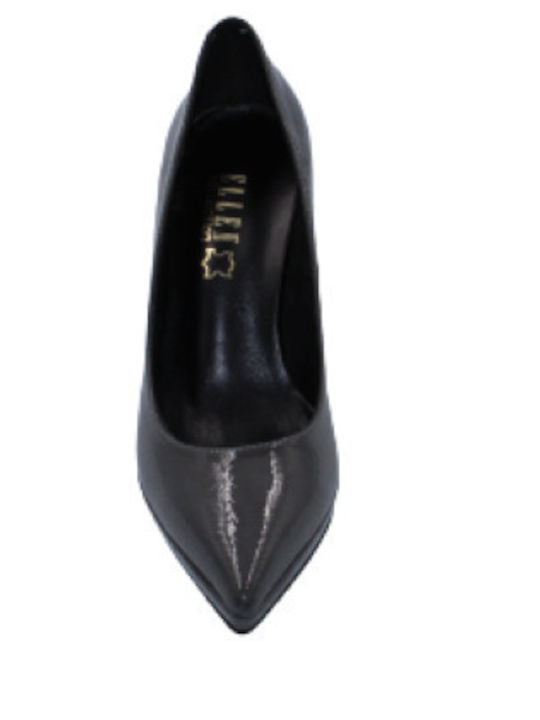 Ellen Patent Leather Gray Heels