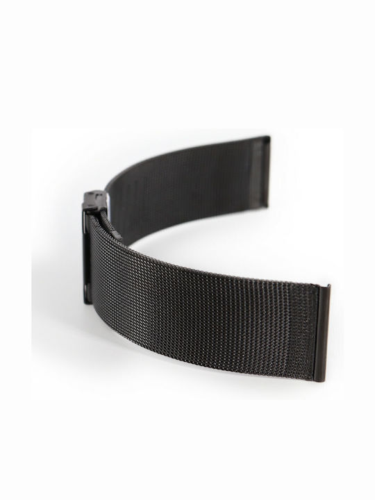 Vitopoulos Metallic-Armband Schwarz 16mm