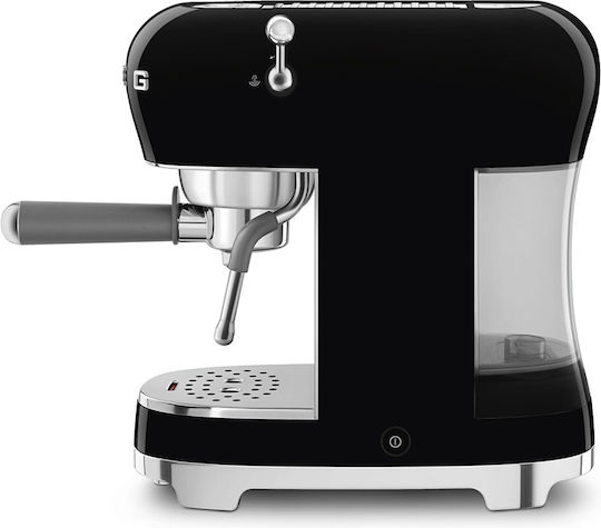 Smeg Μηχανή Espresso 1350W Πίεσης 15bar Black ECF02BLEU