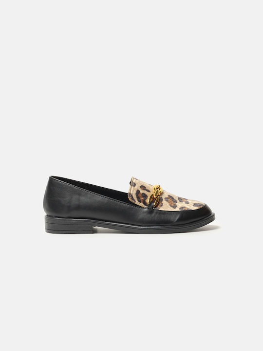 InShoes Damen Loafers Black/Beige