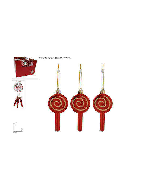 Due esse Ornament de Crăciun Set Red 5x11buc