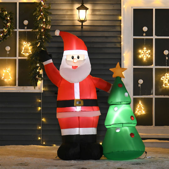 Outdoor Inflatable Illuminated Santa Claus Electric Red 150x124x2cm