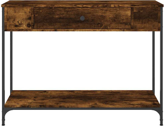 Console Table Wood & Metal Smoky Oak L100xW34.5xH75cm
