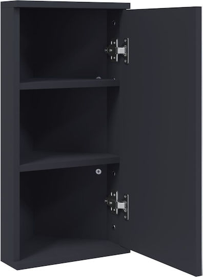 vidaXL Καθρέπτης Μπάνιου με Ράφι & Ντουλάπι 30x24cm Γκρι