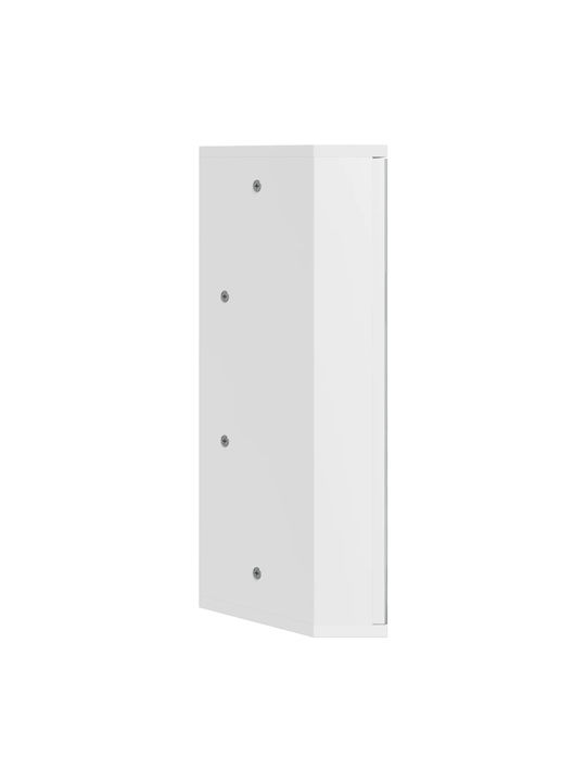 vidaXL Bathroom Mirror with Shelf & Cabinet 30x24cm White