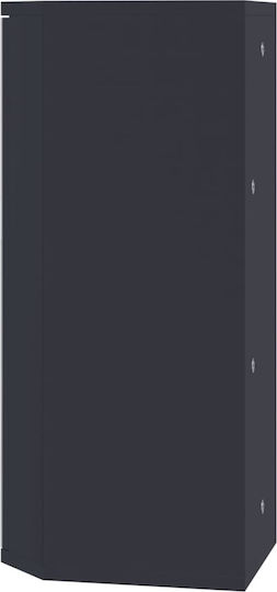 vidaXL Καθρέπτης Μπάνιου με Ράφι & Ντουλάπι 30x24cm Γκρι